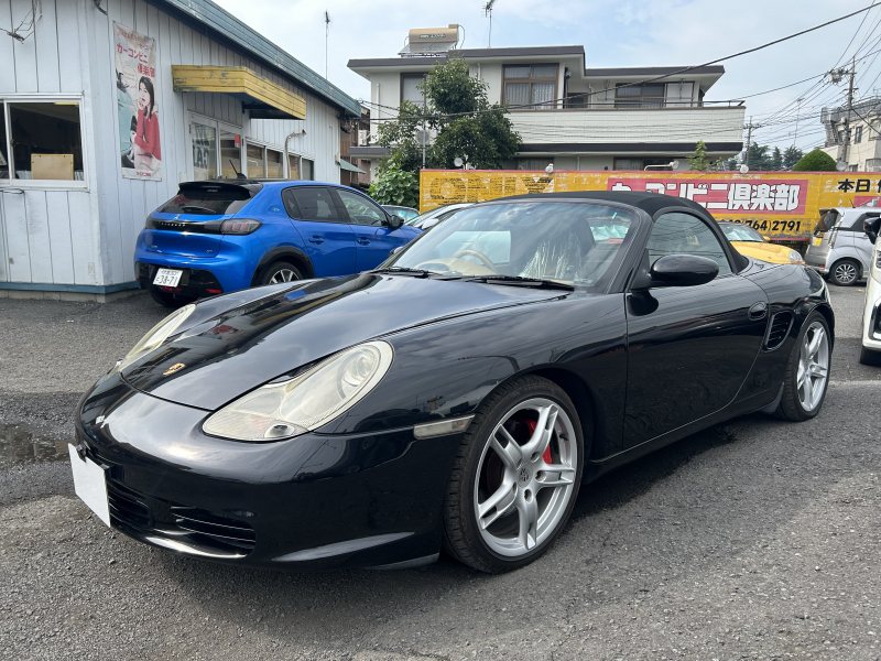 ポルシェ ボクスター(Type986) ボクスターS ティプトロニックS　右H　後期モデル　ハーフレザーシート　987ボクスターS純正18インチホイール　社外HDDナビ　地デジTV　バックカメラ