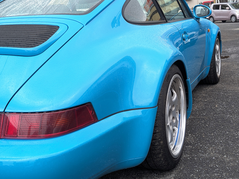 ポルシェ 911(Type964) ターボLOOK 5MT ハイカム エンジンオーバーホール済 リビエラブルー(オールペイント) 各種レストア済