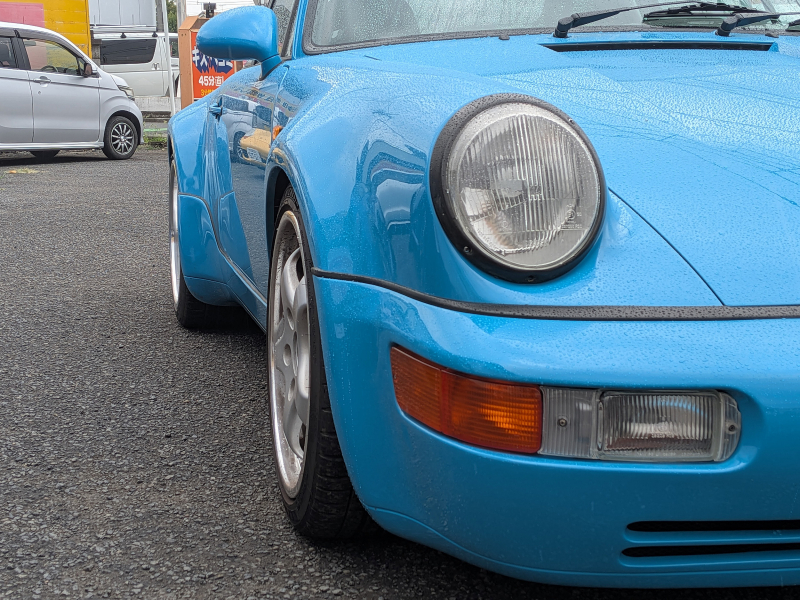 ポルシェ 911(Type964) ターボLOOK 5MT ハイカム エンジンオーバーホール済 リビエラブルー(オールペイント) 各種レストア済